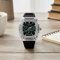 Men's Casual Watch - Transparent Skeleton Case With Silicon Straps